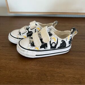 Kids Converse All Stars Monkey Print Sneakers Size 5